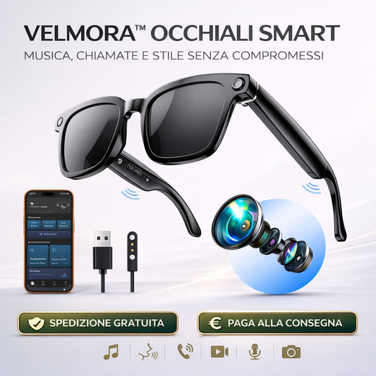 😎 VELMORA™ OCCHIALI SMART – MUSICA, CHIAMATE E STILE SENZA COMPROMESSI 🔥