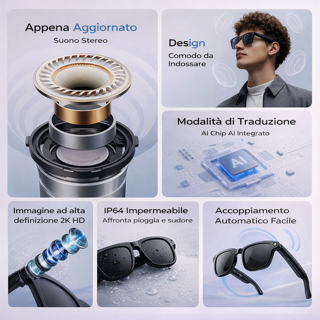 😎 VELMORA™ OCCHIALI SMART – MUSICA, CHIAMATE E STILE SENZA COMPROMESSI 🔥