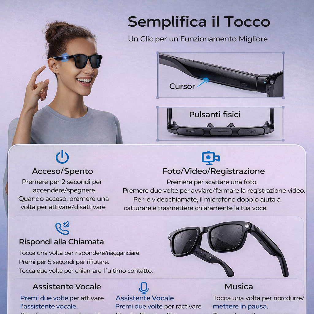😎 VELMORA™ OCCHIALI SMART – MUSICA, CHIAMATE E STILE SENZA COMPROMESSI 🔥