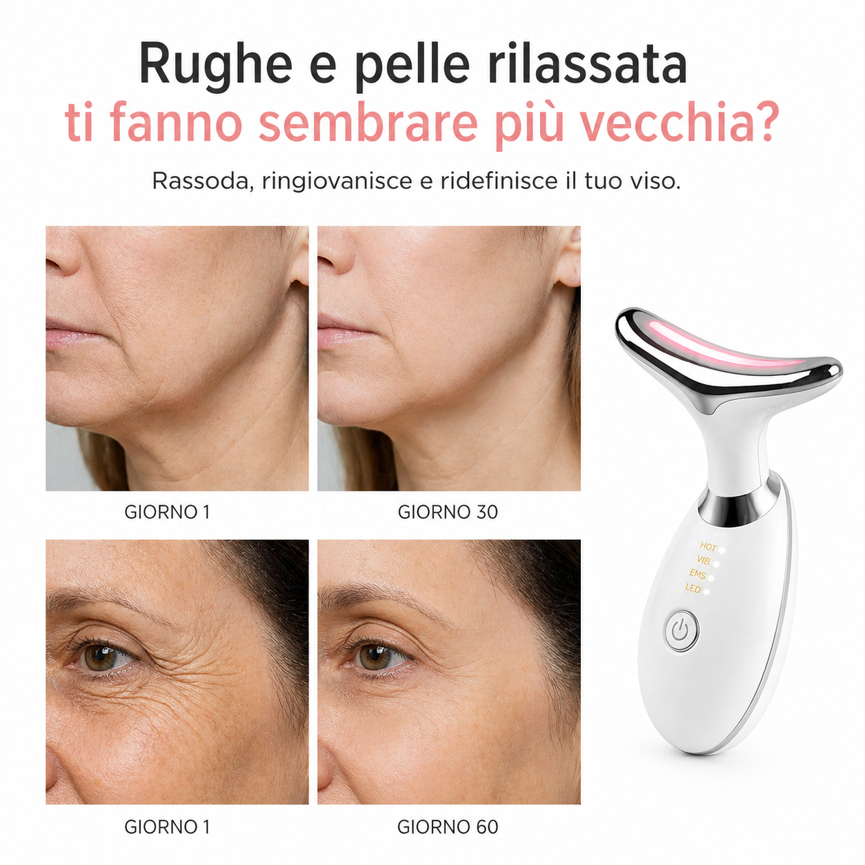 ✨ VELMORA™ MASSAGGIATORE VISO LED 7 COLORI – LIFTING ANTI-RUGHE E PELLE RASSODATA IN POCHI MINUTI 🔥