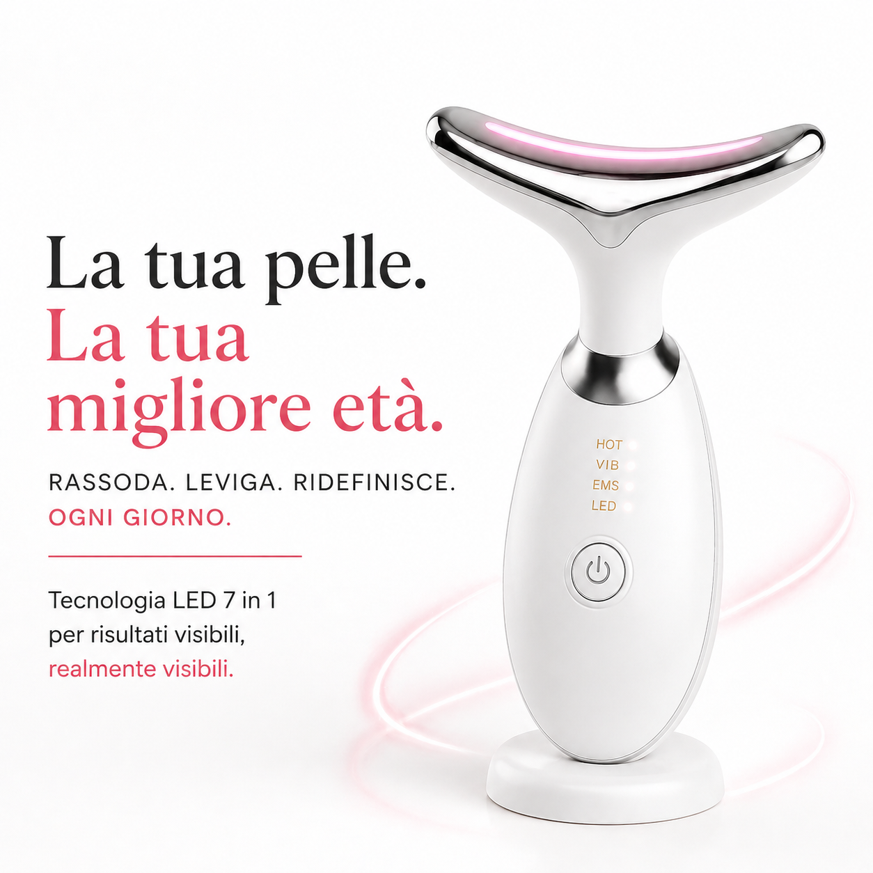 ✨ VELMORA™ MASSAGGIATORE VISO LED 7 COLORI – LIFTING ANTI-RUGHE E PELLE RASSODATA IN POCHI MINUTI 🔥